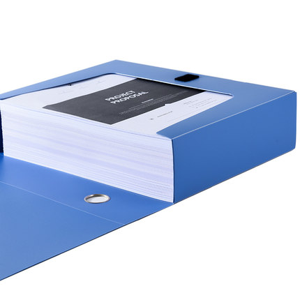 Deli file box office supplies file box data storage box thickened folder plastic large file box wholesale kraft paper wholesale custom official