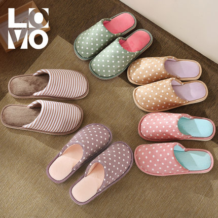 lovo home textile slippers Luolai life products autumn and winter floor couple indoor fashion life antibacterial home drag