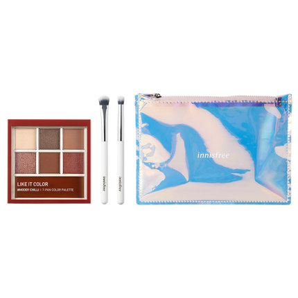 innisfree innisfree seven-color eyeshadow palette eye shadow brush cosmetic bag makeup set natural eye makeup